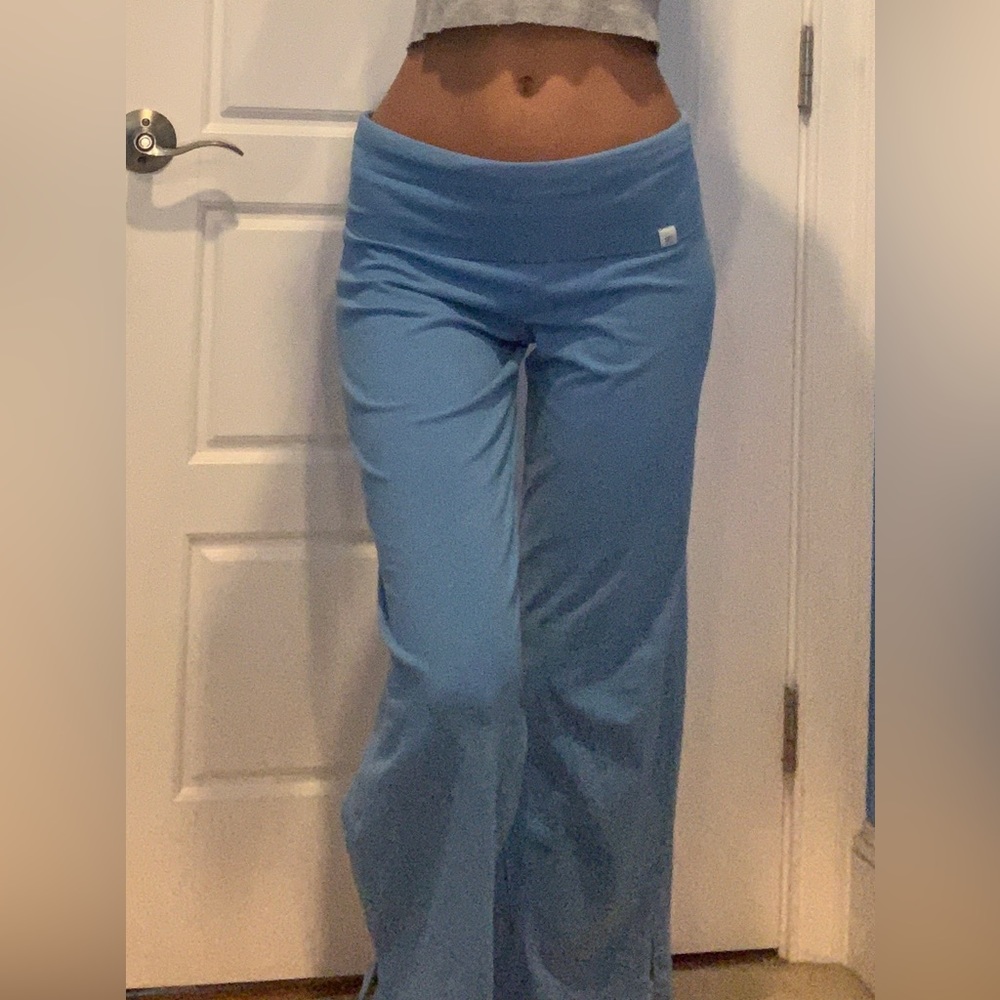 Light Blue “Gapbody” yoga flare pants